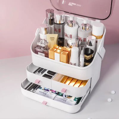 Transparent Makeup Vanity Box Portable Drawer Separation Storage Box Urban Essentials