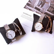 Wrist Watches Douyin The Same Gypsophila Watch Set Wechat Ladies Watch Bracelet Two-piece Set Urban Essentials