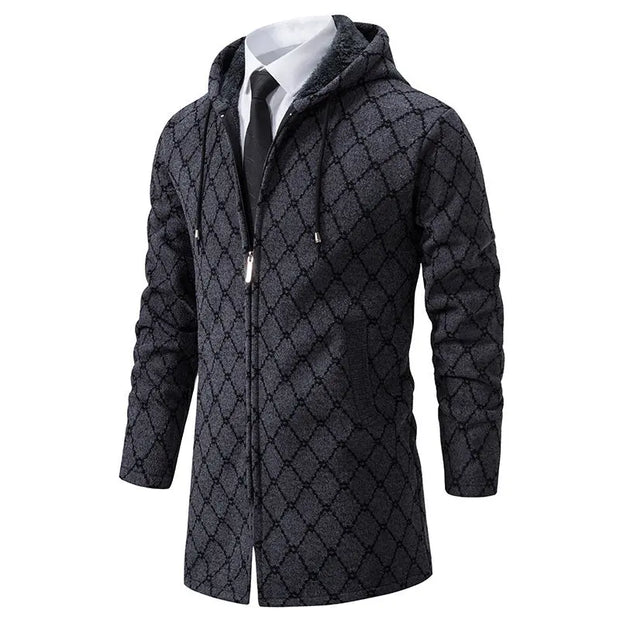 Men's Mid-length Sweater Fashion Casual Hooded Coat Eco Essentials