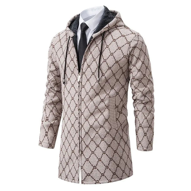 Men's Mid-length Sweater Fashion Casual Hooded Coat Eco Essentials