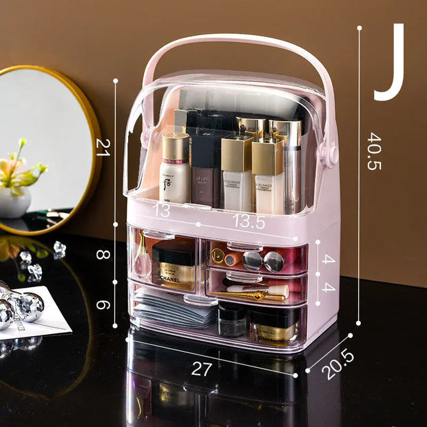 Transparent Makeup Vanity Box Portable Drawer Separation Storage Box Urban Essentials