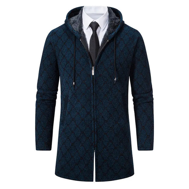 Men's Mid-length Sweater Fashion Casual Hooded Coat Eco Essentials