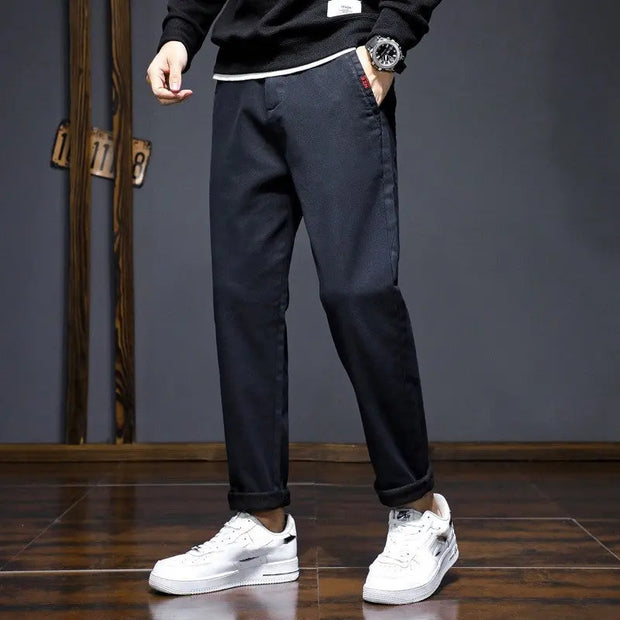 Straight Slim Fit All-matching Long Pants Eco Essentials