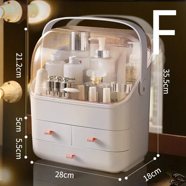 Transparent Makeup Vanity Box Portable Drawer Separation Storage Box Urban Essentials